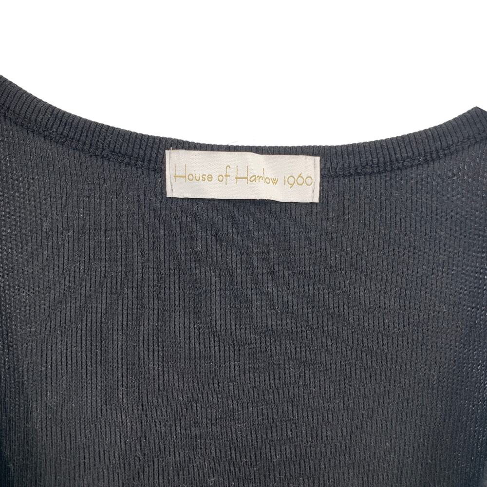 HOUSE OF HARLOW 1960 Sheath Dress Size XS Black Back Cutout NEW Sleeveless - Picture 3 of 7